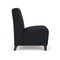 Lesro Siena Lounge Reception Armless Guest Chair, Walnut, MD Black Upholstery SN1102 - alternate 3